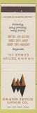 Matchbook Cover - Grand Teton Lodge WY National Park