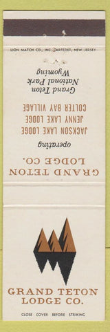 Matchbook Cover - Grand Teton Lodge WY National Park
