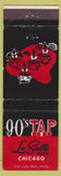 Matchbook Cover - LaSalle Hotel 90's Tap Chicago IL WEAR