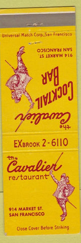 Matchbook Cover - Cavalier Restaurant San Francisco CA