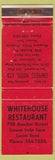 Matchbook Cover - Whitehouse Restaurant Niagara Falls ON