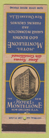 Matchbook Cover - Hotel Monteleone New Orleans LA CREASE