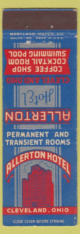 Matchbook Cover - Allenton Hotel Cleveland OH