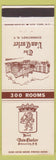 Matchbook Cover - Hotel Van Curler Schenectady NY WEAR