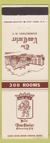 Matchbook Cover - Hotel Van Curler Schenectady NY WEAR