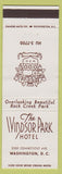 Matchbook Cover - Windsor Park Hotel Washington DC