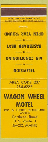 Matchbook Cover - Wagon Wheel Motel Saco ME