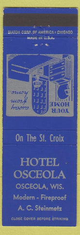 Matchbook Cover - Hotel Osceola WI