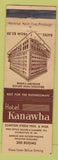 Matchbook Cover - Hotel Kanawha Charleston WV