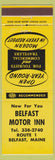 Matchbook Cover - Belfast Motor Inn Belfast ME