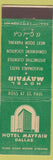 Matchbook Cover - Hotel Mayfair Dallas TX