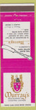 Matchbook Cover - Murray's Restaurant  Minneapolis MN