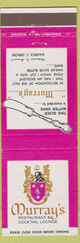 Matchbook Cover - Murray's Restaurant  Minneapolis MN