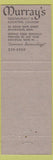 Matchbook Cover - Murray's Restaurant  Minneapolis MN