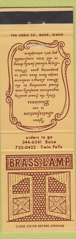 Matchbook Cover - Brass Lamp Boise Twin Falls ID