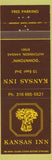 Matchbook Cover - Kansas Inn Hutchinson KS