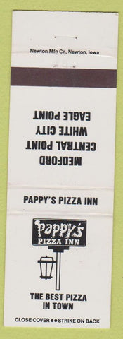 Matchbook Cover - Pappy's Pizza Inn Medford White City Eagle Point OR
