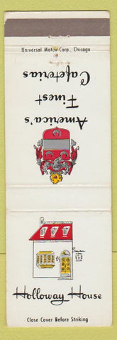 Matchbook Cover - Holloway House Cafeteria Chicago Milwaukee Washington DC