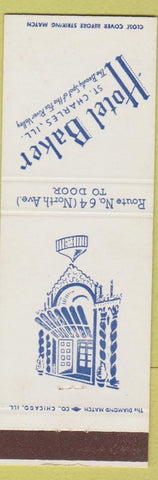 Matchbook Cover - Hotel Baker St Charles IL
