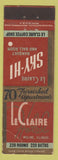 Matchbook Cover - Le Claire Hotel Moline IL WORN CREASES