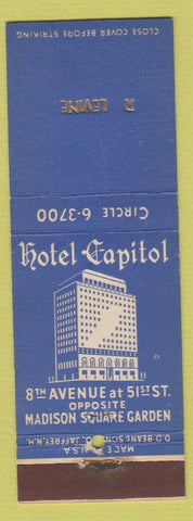 Matchbook Cover - Hotel Capitol  New York City personalized