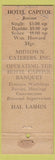 Matchbook Cover - Hotel Capitol  New York City personalized