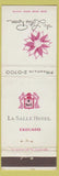 Matchbook Cover - LaSalle Hotel Chicago IL Lotus Room