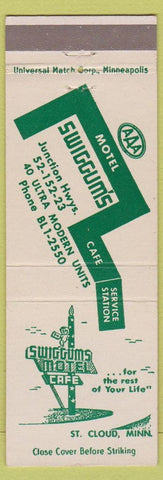Matchbook Cover - Swiggums Motel Cafe St Cloud MN