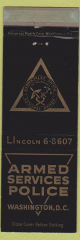 Matchbook Cover - Armed Services Police Washington DC military WEAR