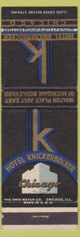 Matchbook Cover - Hotel Knickerbocker Chicago IL