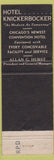 Matchbook Cover - Hotel Knickerbocker Chicago IL