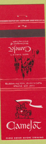 Matchbook Cover - Camelot Restaurant Bloomington MN