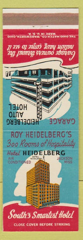 Matchbook Cover - Hotel Heidelberg Jackson MS