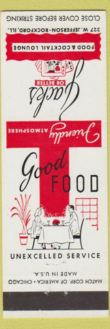 Matchbook Cover - Jack's Restaurant Rockford IL