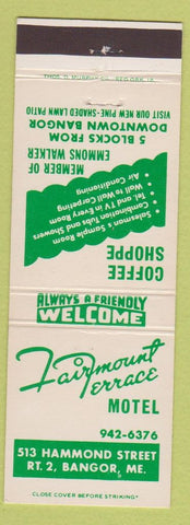 Matchbook Cover - Fairmount Terrace Bangor ME