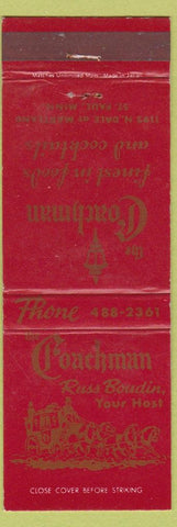 Matchbook Cover - The Coachman Restaurant ST Paul MN