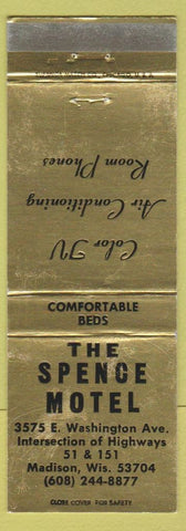 Matchbook Cover - Spence Motel Madison WI WEAR