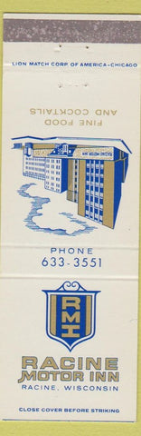 Matchbook Cover - Racine Motor Inn Racine WI