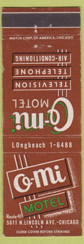 Matchbook Cover - O Mi Motel Chicago IL