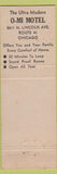 Matchbook Cover - O Mi Motel Chicago IL