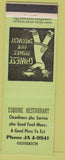 Matchbook Cover - Esquire Restaurant Goderich ON Chinese
