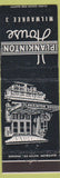 Matchbook Cover - Plankinton House Milwaukee WI