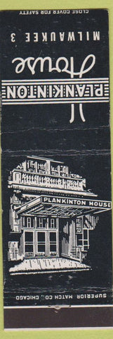 Matchbook Cover - Plankinton House Milwaukee WI