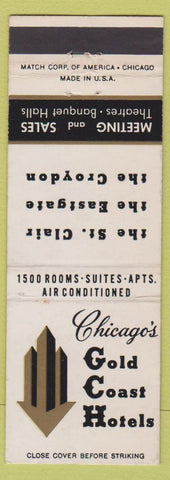 Matchbook Cover - Gold Coast Hotels Chicago IL