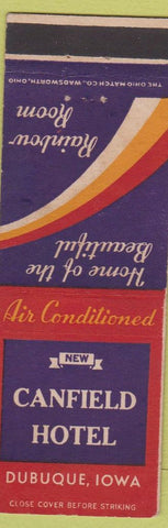 Matchbook Cover - Canfield Hotel Dubuque IA