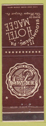 Matchbook Cover - Hotel Magee Bloomsburg PA