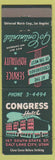 Matchbook Cover - Congress Hotel Salt Lake City UT