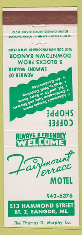 Matchbook Cover - FAirmount Terrace Bangor ME