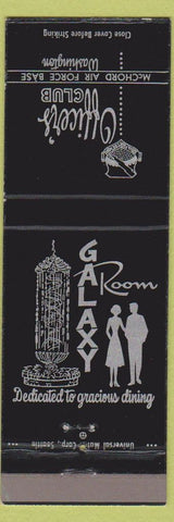 Matchbook Cover - Officer's Club McChord Air Force Base WA Galaxy Room