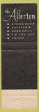 Matchbook Cover - Allerton Hotel Chicago IL